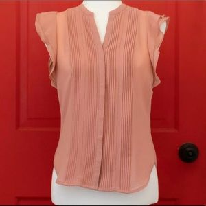 H&M Womens Blouse Button Front Salmon Color size 2